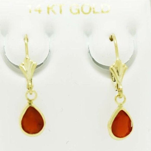 Genuine 1.28 Cts Padparadscha Sapphire Earrings 14k Gold
